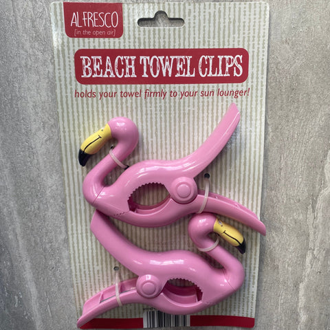 Beach Towel Clips Flamingo