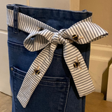 Upcycled Jeans Door Stop Bee Fabric Belt