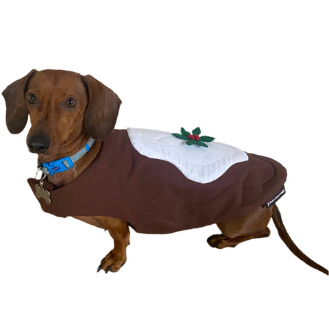 Dog Coat Christmas Pudding Design