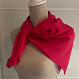 Ladies Vintage Square Scarf Bright Pink