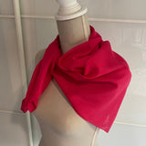 Ladies Vintage Square Scarf Bright Pink